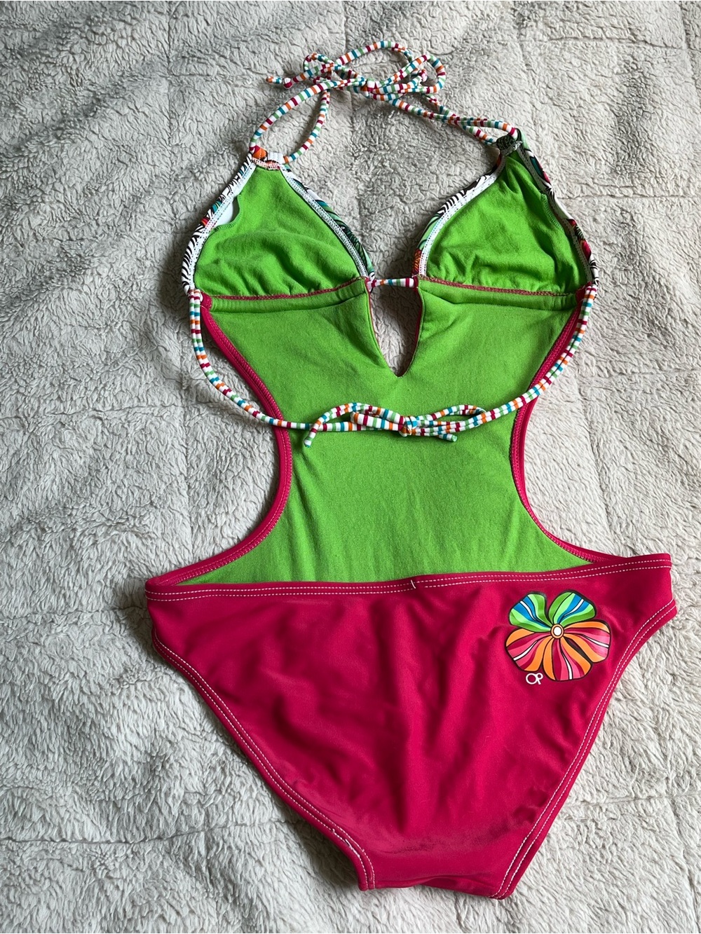 Y2K Ocean Pacific One Piece Cut Out Backless Swimsuit Size S/M - Picture 9 of 12